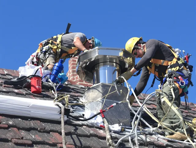 Protective chimney cap installed by Bellingham Chimney Sweep in Bellingham, MA