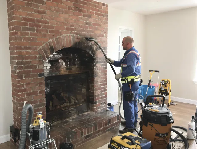 Bellingham Chimney Sweep expert performing detailed chimney sweep in Bellingham, MA
