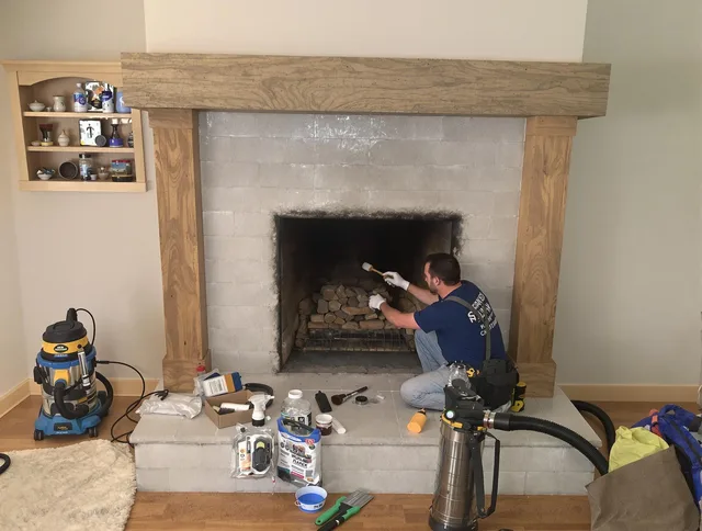 Detailed creosote removal process by Bellingham Chimney Sweep in Bellingham, MA