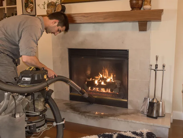 Routine fireplace upkeep by Bellingham Chimney Sweep in Bellingham, MA