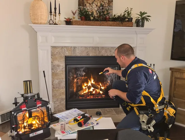 Safety-focused fireplace inspection by Bellingham Chimney Sweep in Bellingham, MA