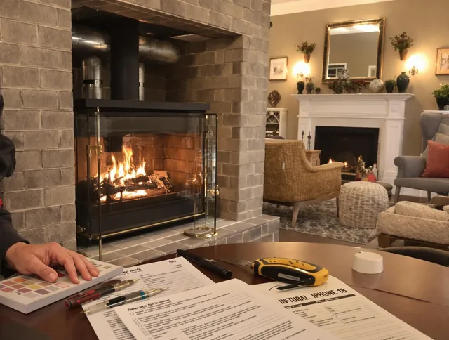 Bellingham Chimney Sweep verifying fireplace safety measures in Bellingham, MA