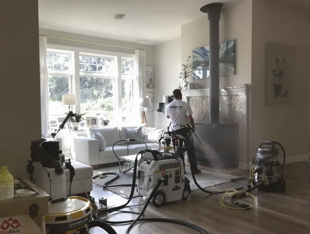 Soot removal service by Bellingham Chimney Sweep for a fireplace in Bellingham, MA